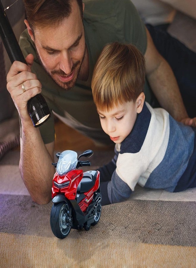 KENIRY Police Motorcycle Toy - Pull Back Motorcycle Toys, Tiny Gift with Music Lighting, Latte Motorcycles Toy for Kids Boys Age 3-8 Year Old [New] (PALSAR RX120-RED) - Image 5